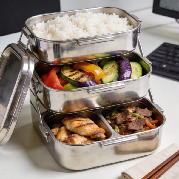 Stainless Steel 3 Tier Insulated Lunch Box